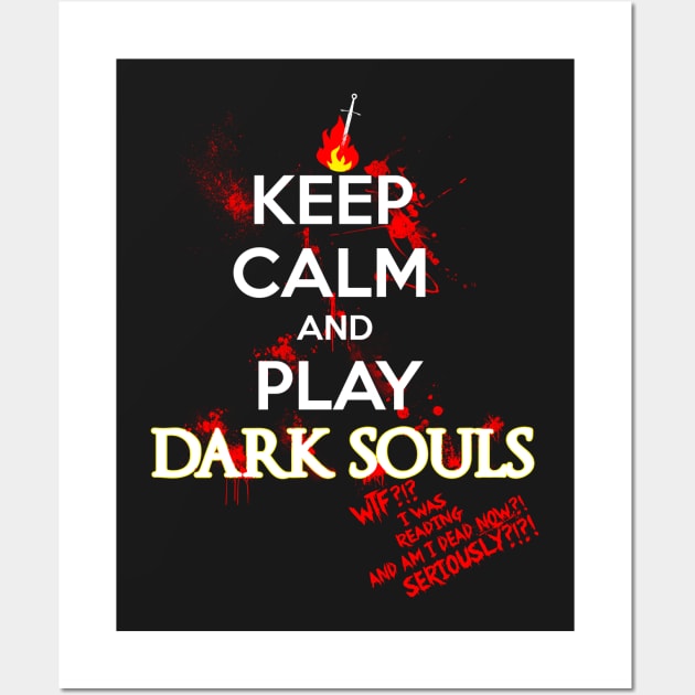 keep calm dark souls Wall Art by Genesis993